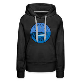 Premium Women's Minnesota Hoodie - black