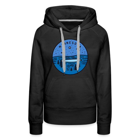 Premium Women's Minnesota Hoodie - black