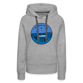 Premium Women's Minnesota Hoodie - heather grey