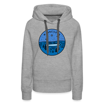 Premium Women's Minnesota Hoodie - heather grey