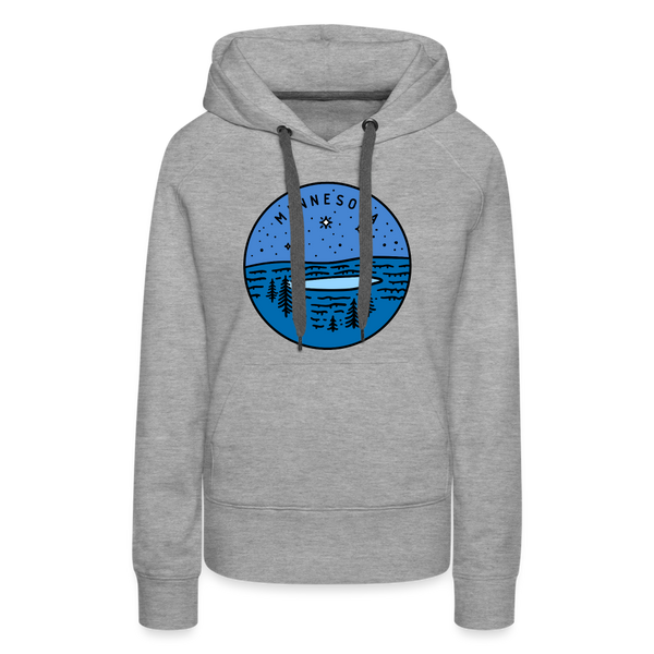 Premium Women's Minnesota Hoodie - heather grey