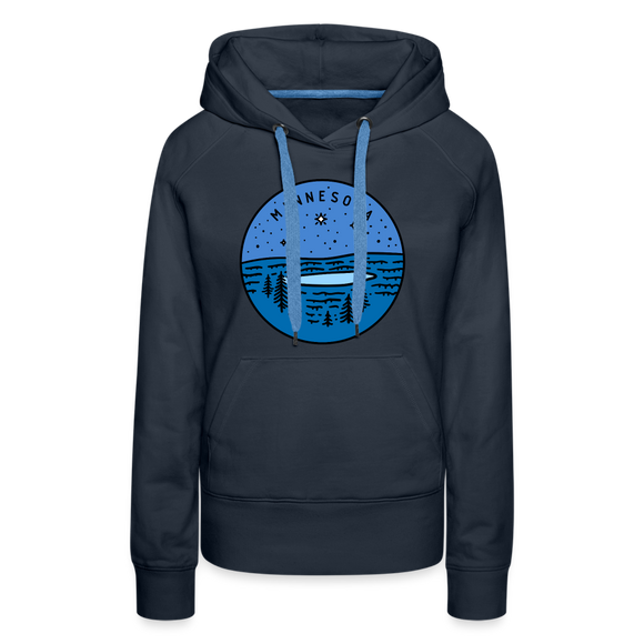 Premium Women's Minnesota Hoodie - navy