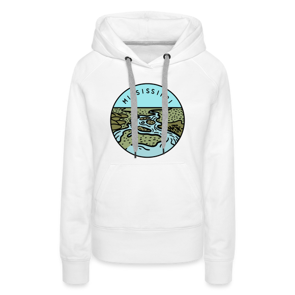 Premium Women's Mississippi Hoodie - white