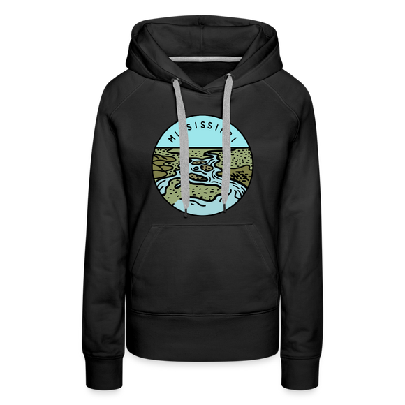 Premium Women's Mississippi Hoodie - black
