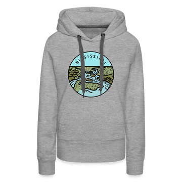 Premium Women's Mississippi Hoodie - heather grey