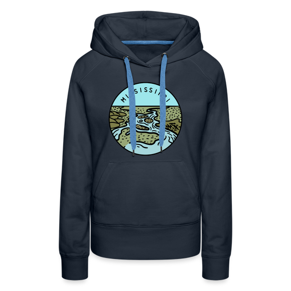 Premium Women's Mississippi Hoodie - navy