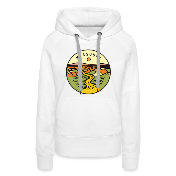 Premium Women's Missouri Hoodie - white