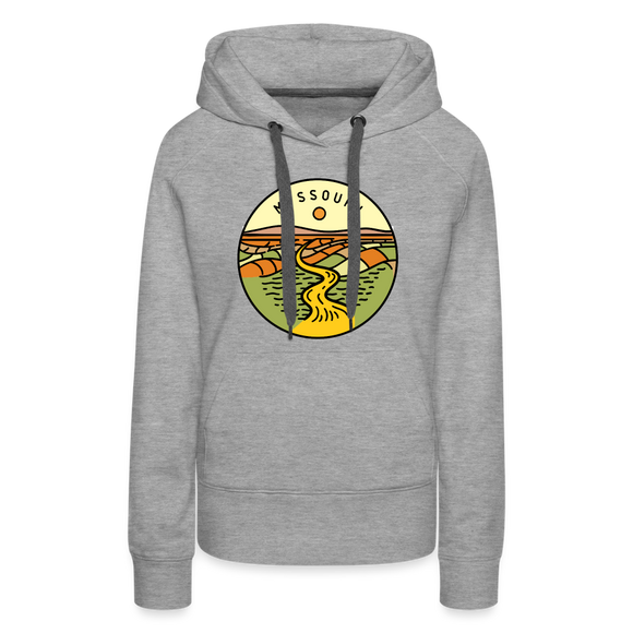 Premium Women's Missouri Hoodie - heather grey