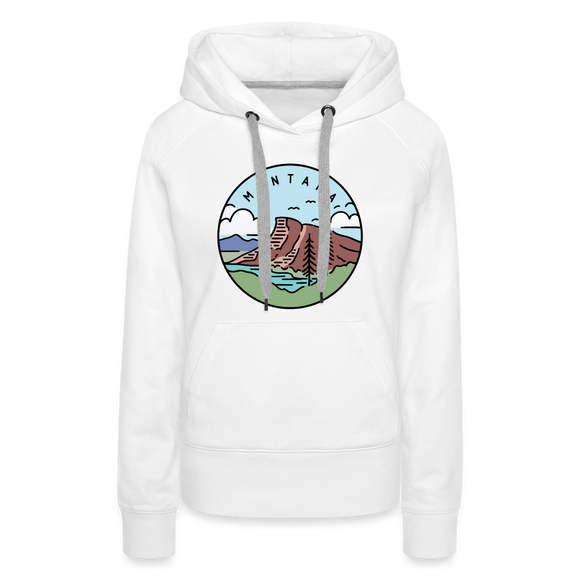 Premium Women's Montana Hoodie - white