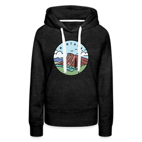 Premium Women's Montana Hoodie - charcoal grey