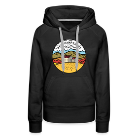 Premium Women's New Hampshire Hoodie - black