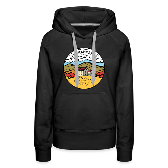 Premium Women's New Hampshire Hoodie - black