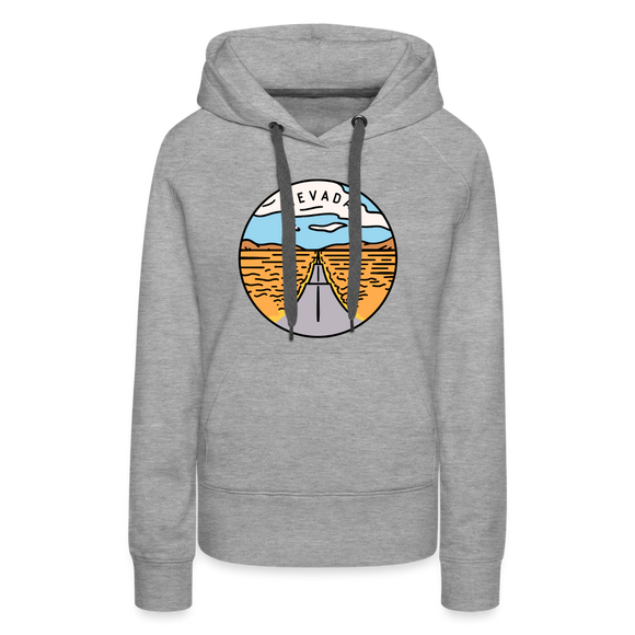 Premium Women's Nevada Hoodie - heather grey