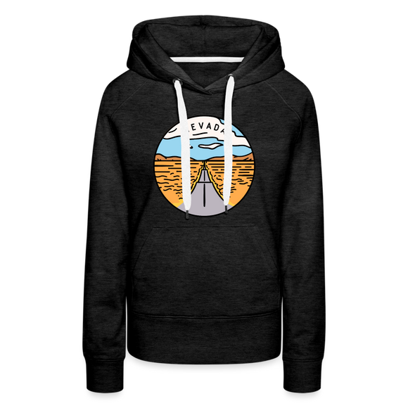 Premium Women's Nevada Hoodie - charcoal grey