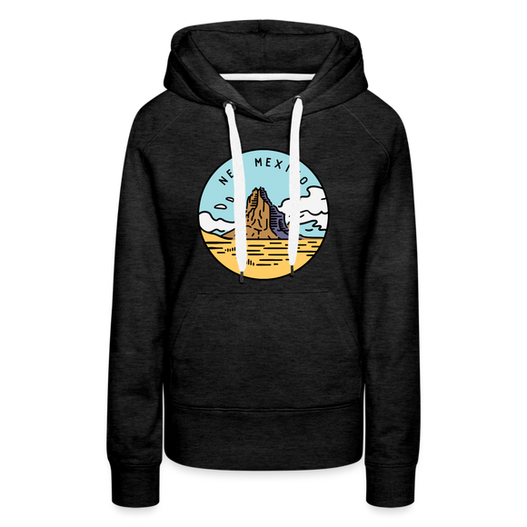 Premium Women's New Mexico Hoodie - charcoal grey