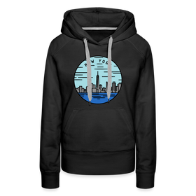 Premium Women's New York Hoodie - black