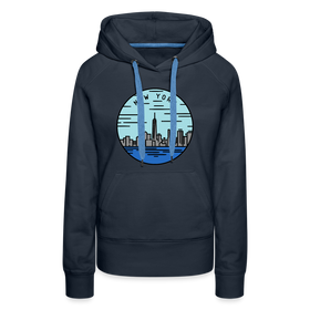 Premium Women's New York Hoodie - navy