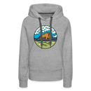 Premium Women's North Dakota Hoodie - heather grey