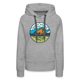 Premium Women's North Dakota Hoodie - heather grey