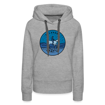 Premium Women's Oklahoma Hoodie - heather grey