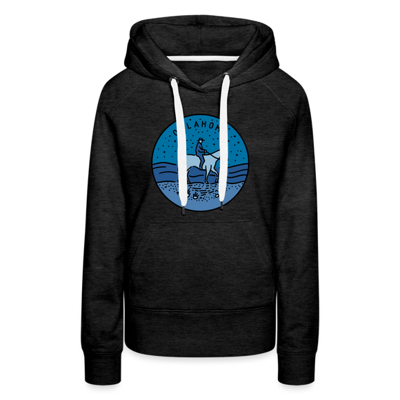 Premium Women's Oklahoma Hoodie - charcoal grey