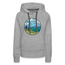 Premium Women's North Carolina Hoodie - heather grey