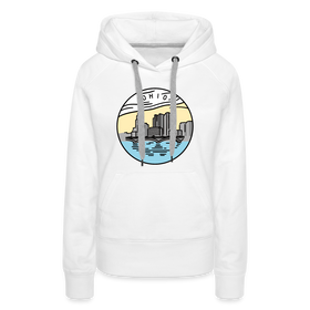Premium Women's Ohio Hoodie - white