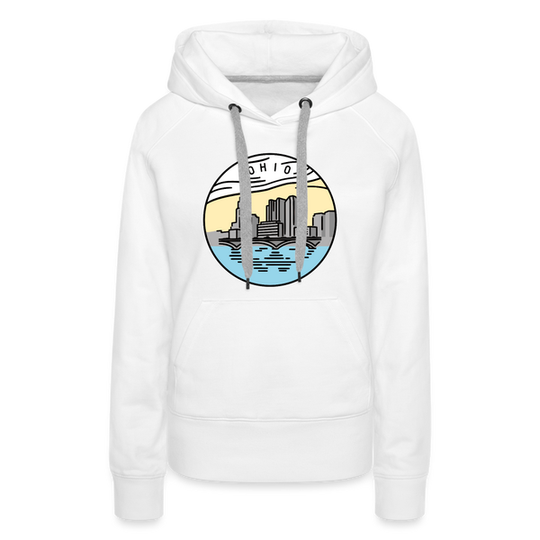 Premium Women's Ohio Hoodie - white