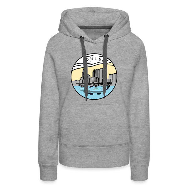 Premium Women's Ohio Hoodie - heather grey