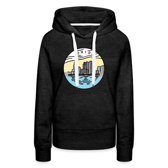 Premium Women's Ohio Hoodie - charcoal grey