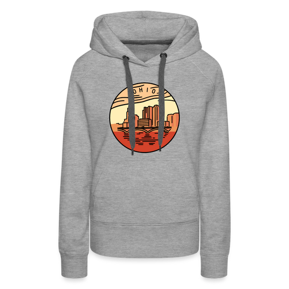 Premium Women's Ohio Hoodie - heather grey