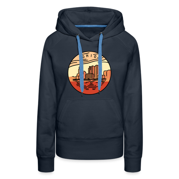 Premium Women's Ohio Hoodie - navy