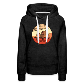 Premium Women's Ohio Hoodie - charcoal grey