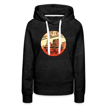 Premium Women's Ohio Hoodie - charcoal grey