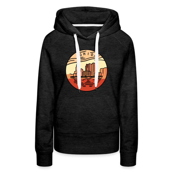 Premium Women's Ohio Hoodie - charcoal grey