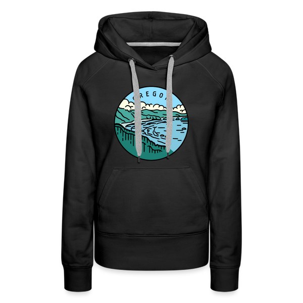 Premium Women's Oregon Hoodie - black