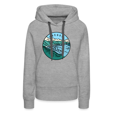 Premium Women's Oregon Hoodie - heather grey