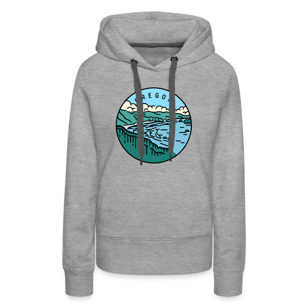 Premium Women's Oregon Hoodie - heather grey