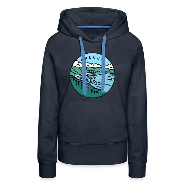 Premium Women's Oregon Hoodie - navy