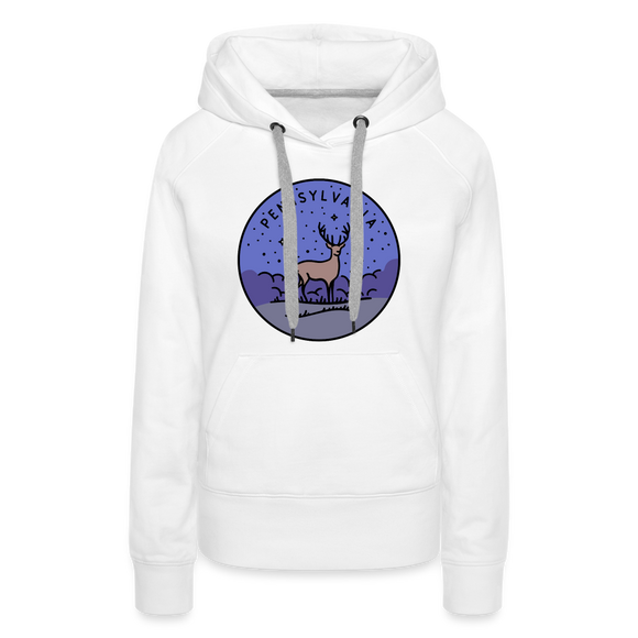 Premium Women's Pennsylvania Hoodie - white