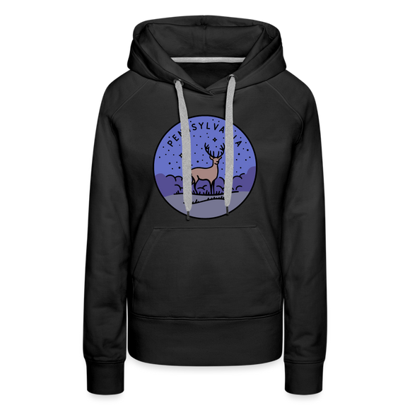 Premium Women's Pennsylvania Hoodie - black