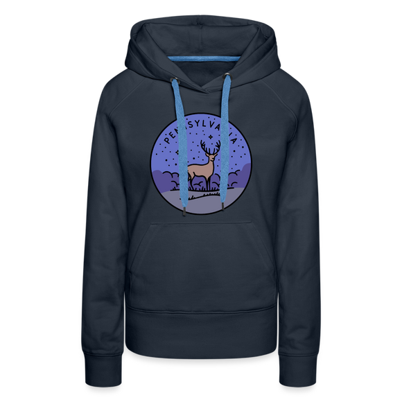 Premium Women's Pennsylvania Hoodie - navy