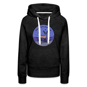 Premium Women's Pennsylvania Hoodie - charcoal grey