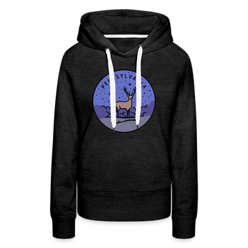 Premium Women's Pennsylvania Hoodie - charcoal grey