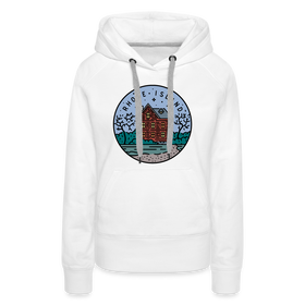 Premium Women's Rhode Island Hoodie - white