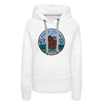 Premium Women's Rhode Island Hoodie - white