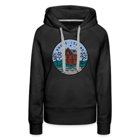 Premium Women's Rhode Island Hoodie - black