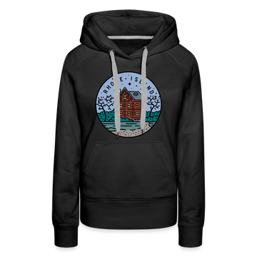 Premium Women's Rhode Island Hoodie - black
