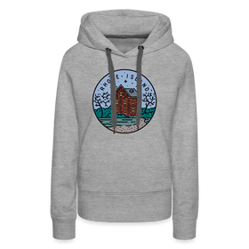Premium Women's Rhode Island Hoodie - heather grey