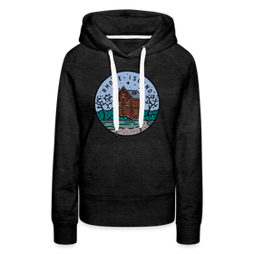 Premium Women's Rhode Island Hoodie - charcoal grey